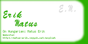 erik matus business card